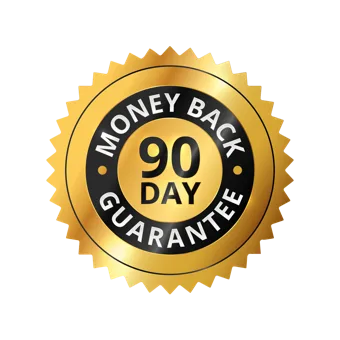 90-day money-back guarantee badge